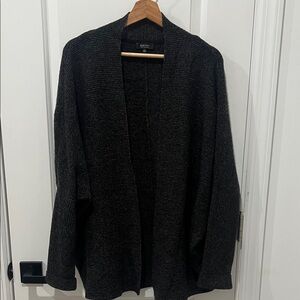 Aritzia Babaton Charcoal Oversized Wool-Cashmere Blend Knit Cardigan Size Large